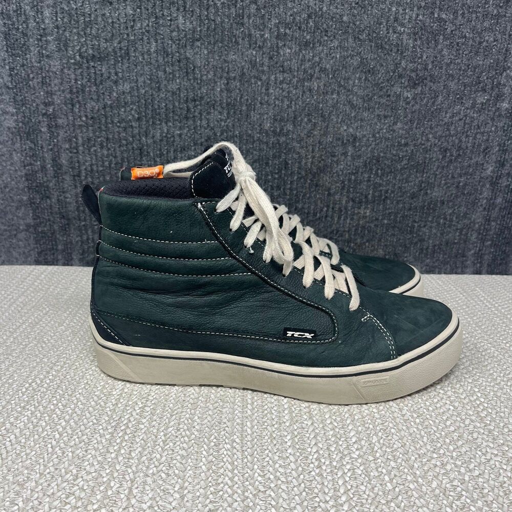 TCX Street 3 WP Motorcycle Riding Shoes Black White Leather Mens 9 US 43 EU